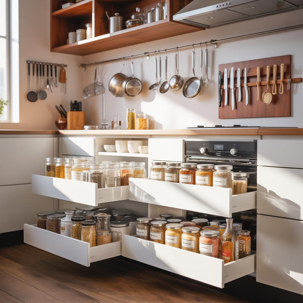 small kitchen organization