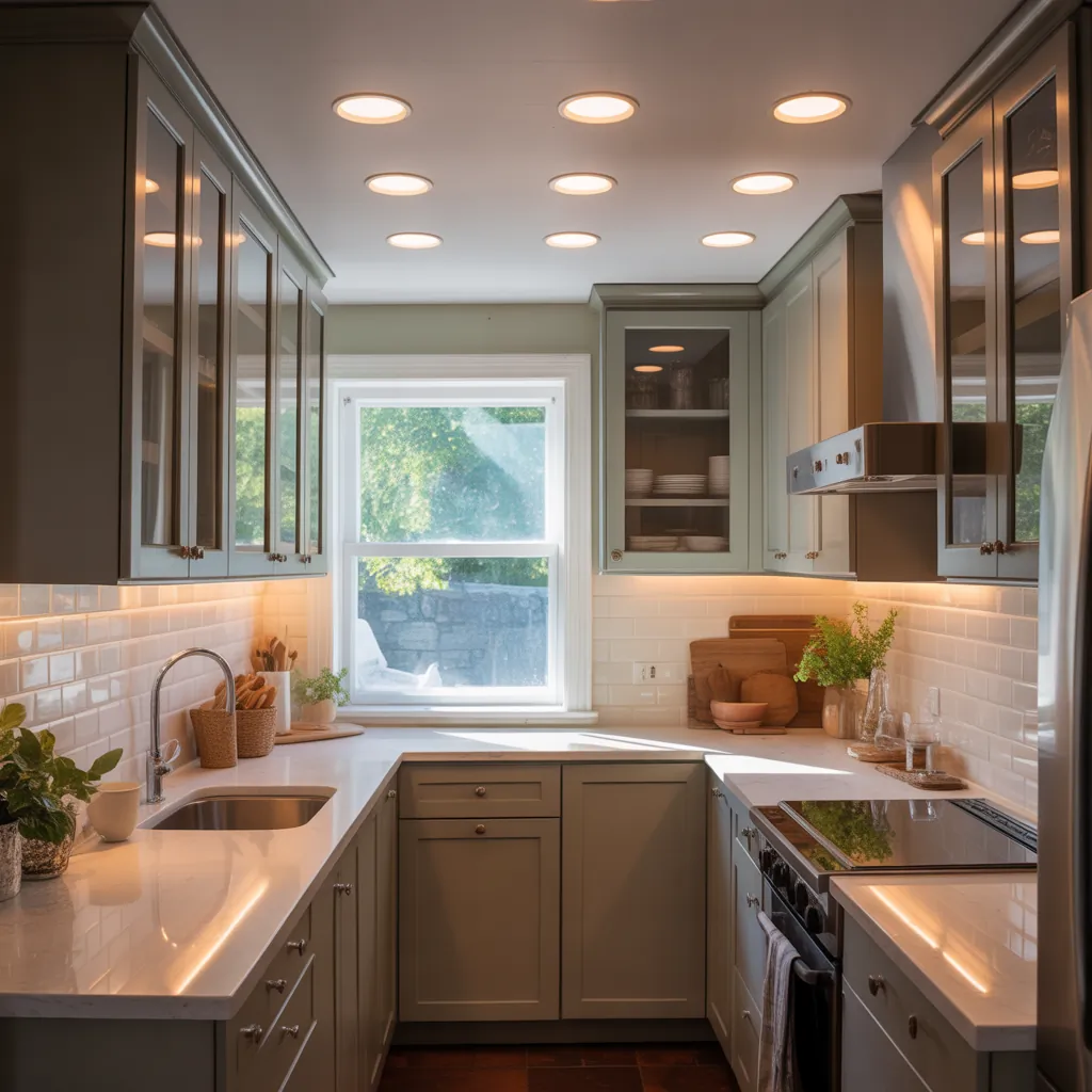 small kitchen recessed lighting