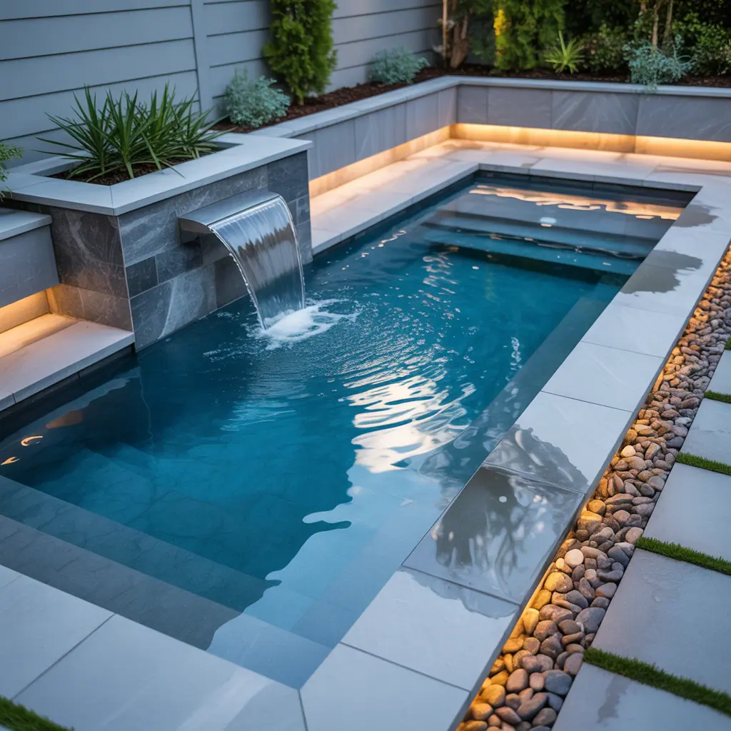 small pool water features ideas
