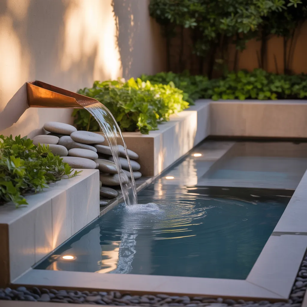 small pool water features ideas