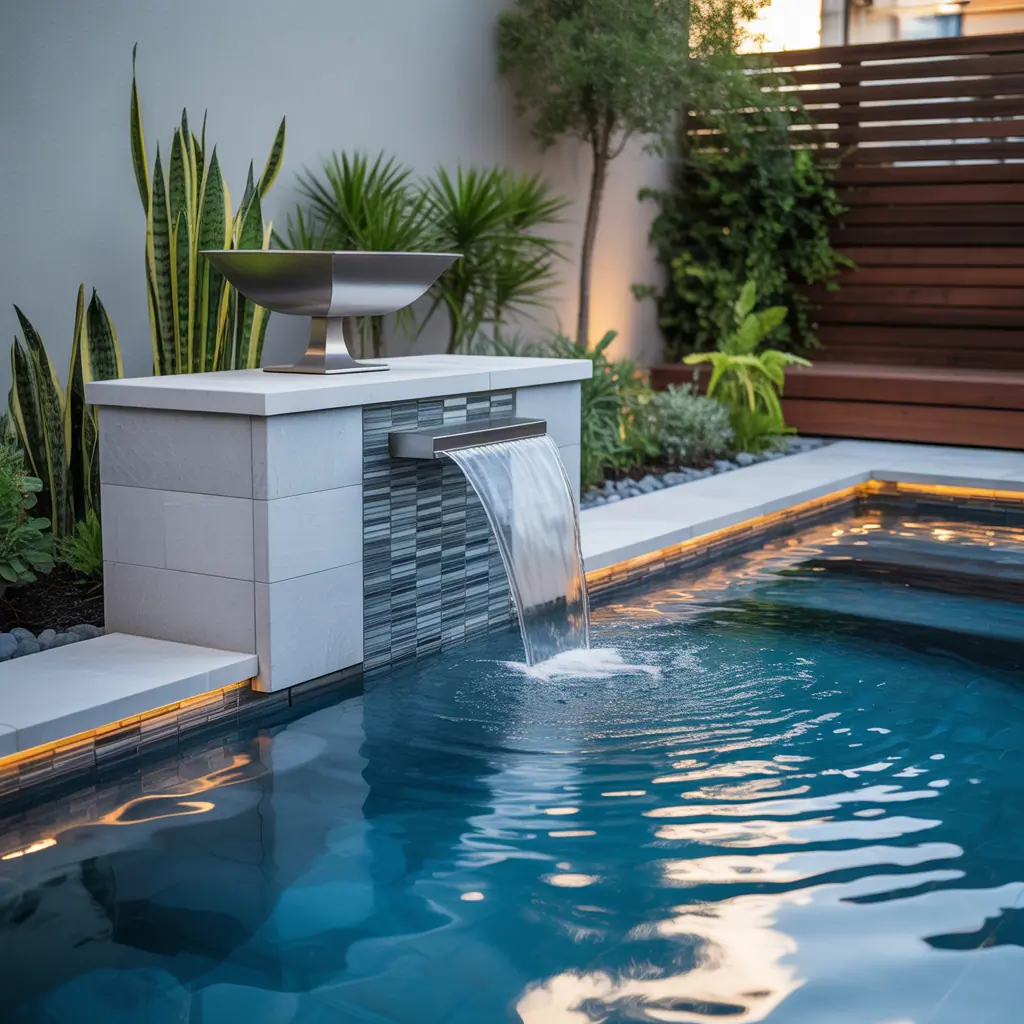 small pool water features ideas
