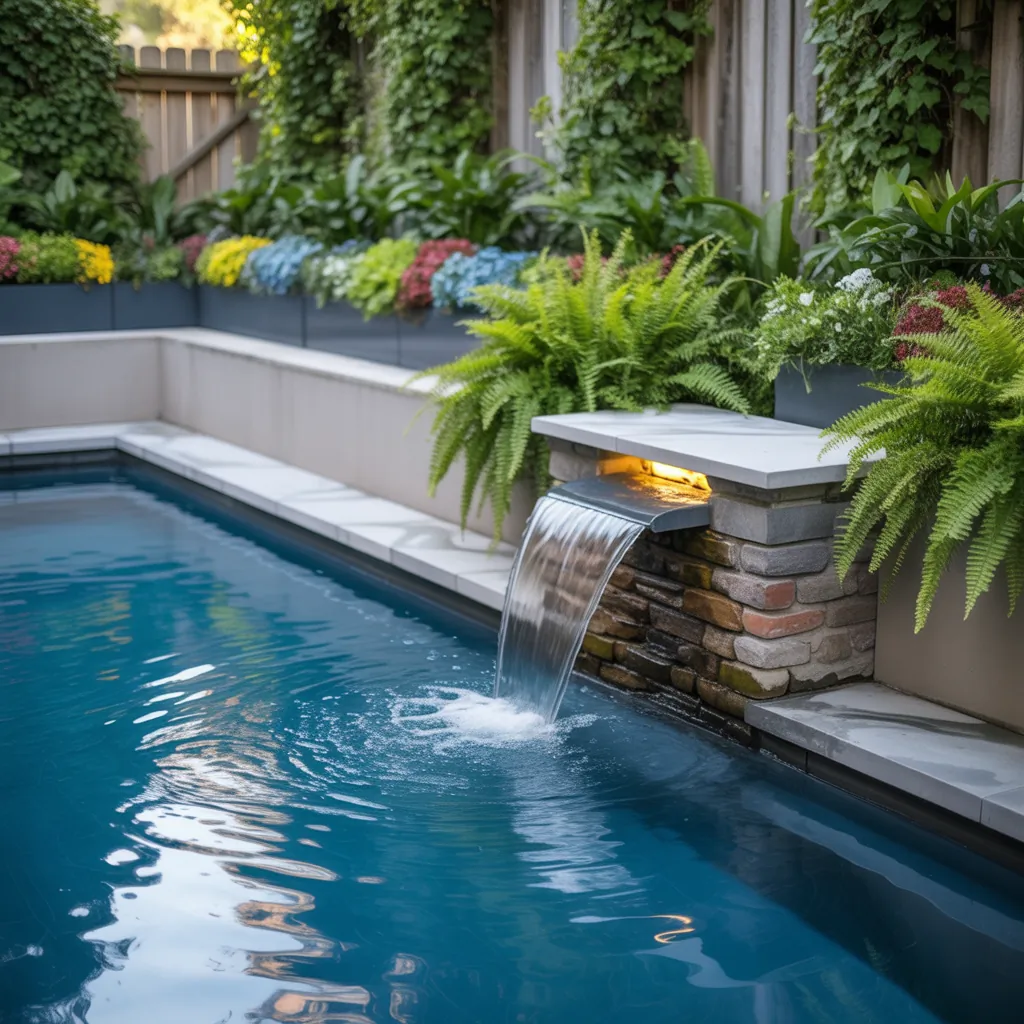 small pool water features ideas