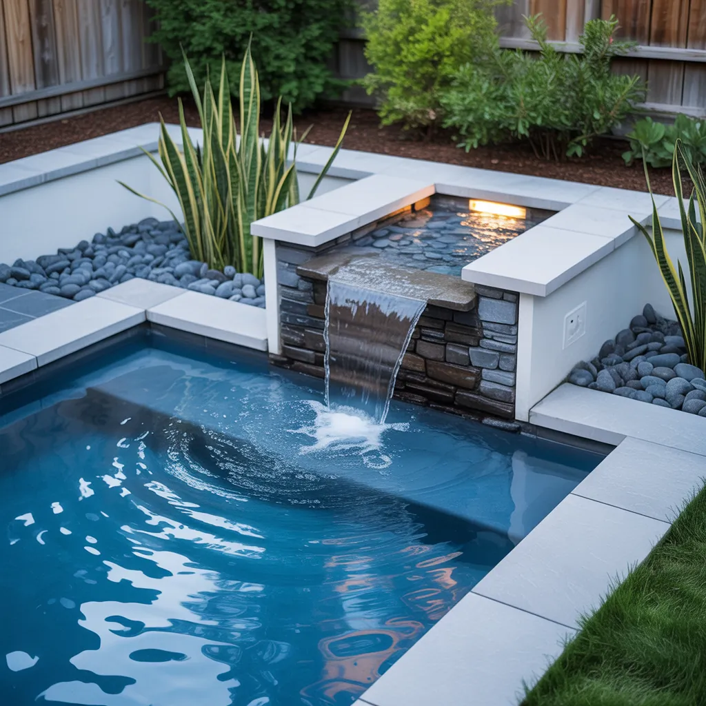 small pool water features ideas