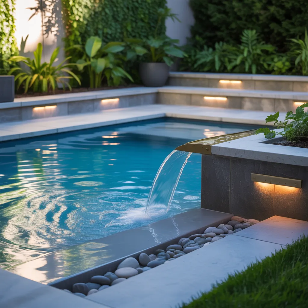 small pool water features ideas