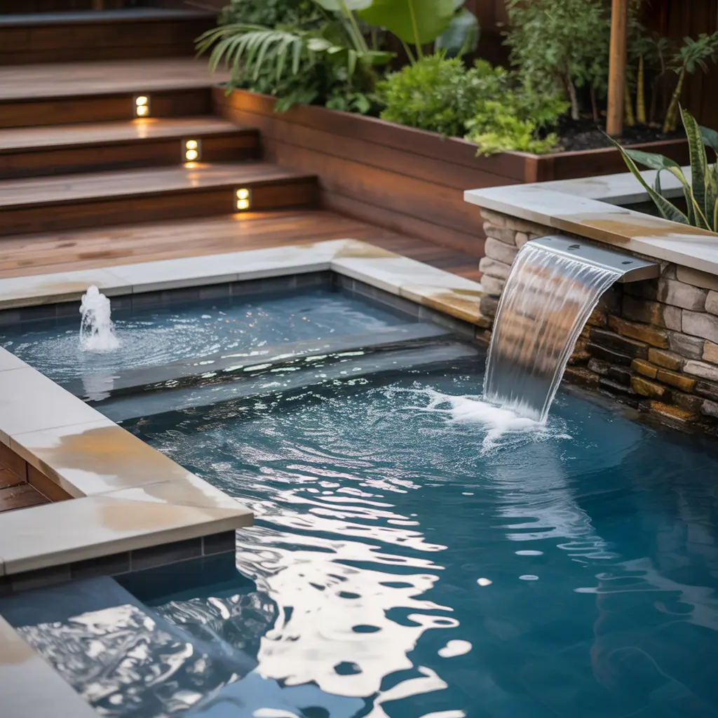 small pool water features ideas