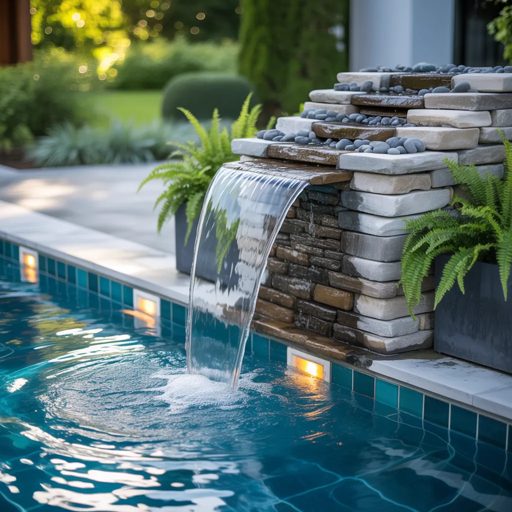 small pool water features ideas