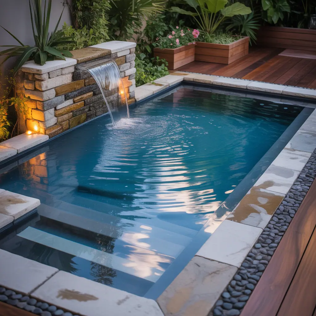 small pool water features ideas