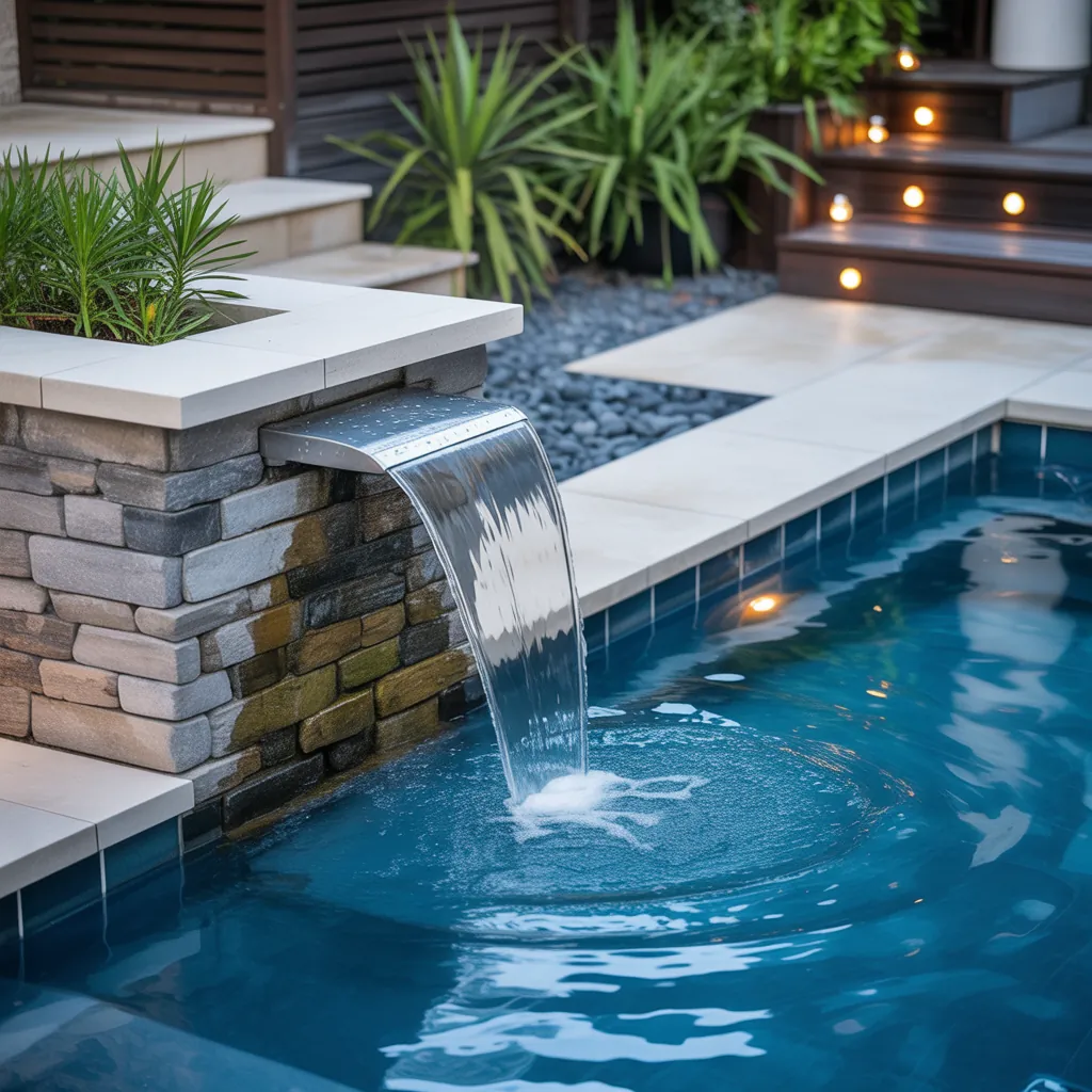 small pool water features ideas