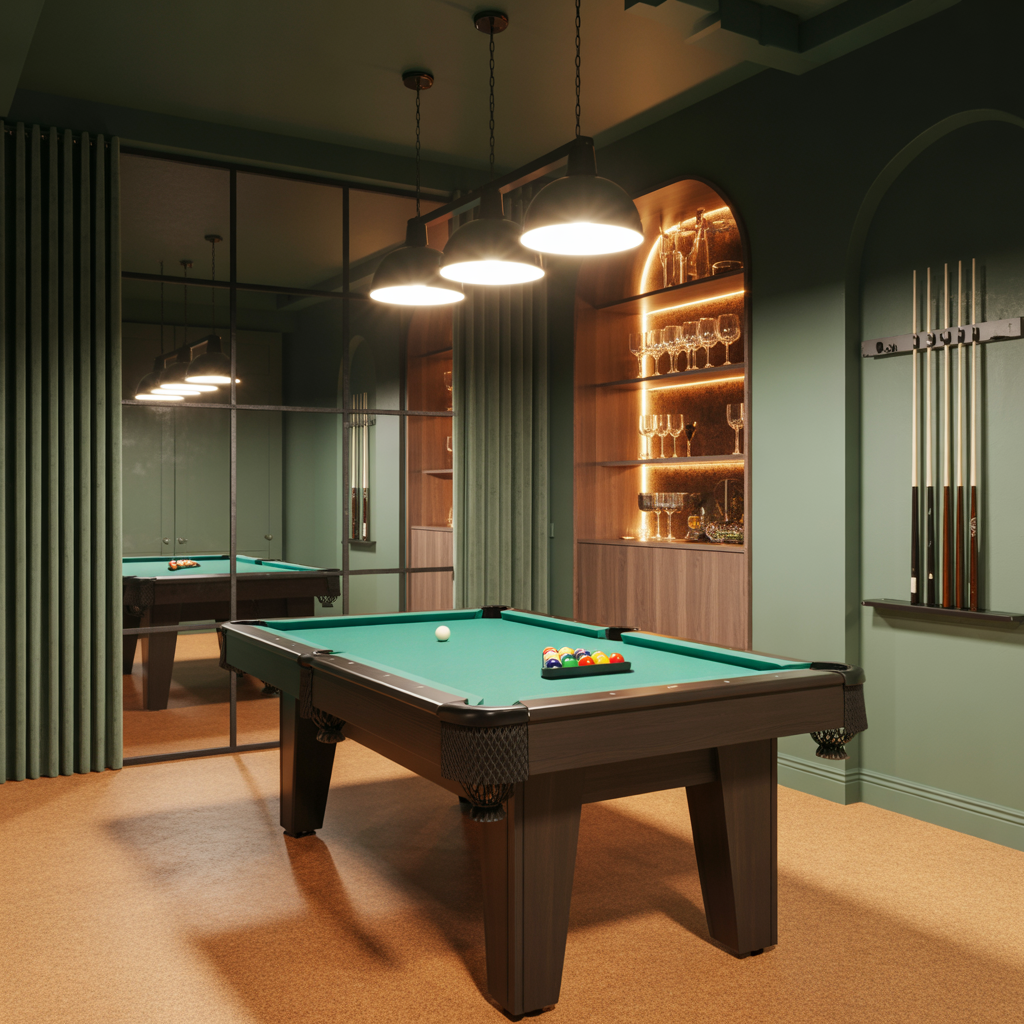 small room pool table room ideas