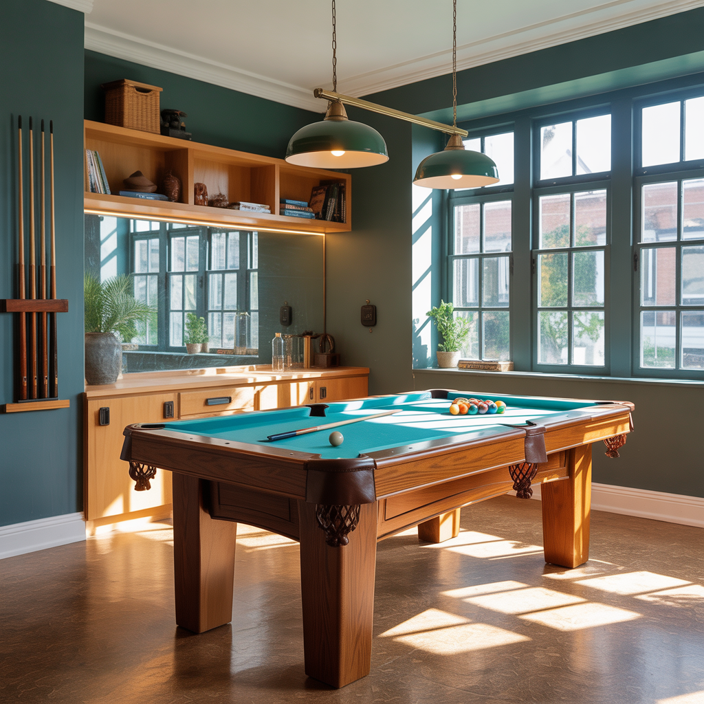 small room pool table room ideas