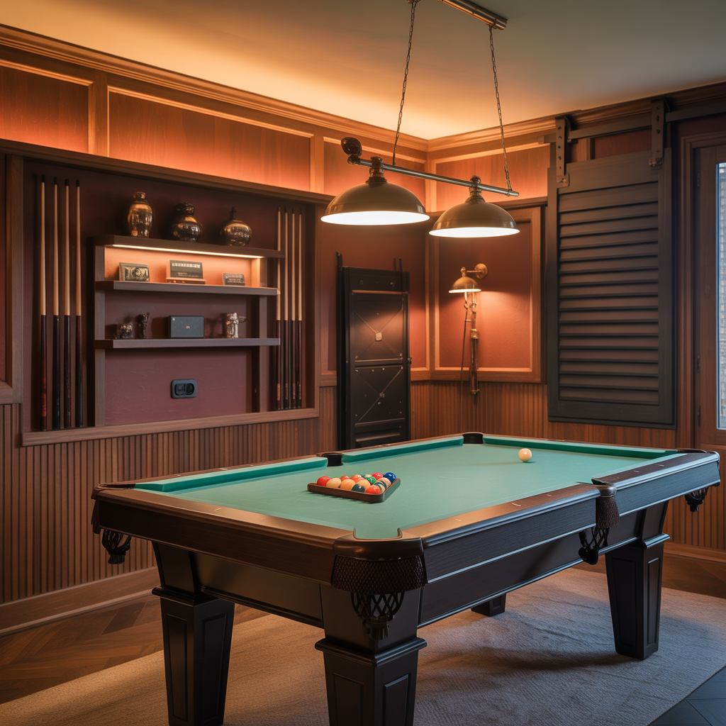 small room pool table room ideas