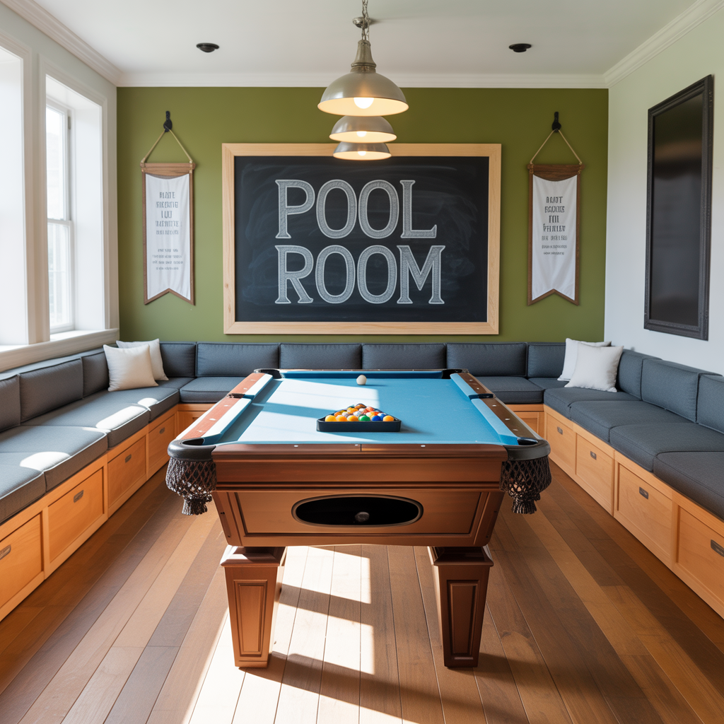 small room pool table room ideas