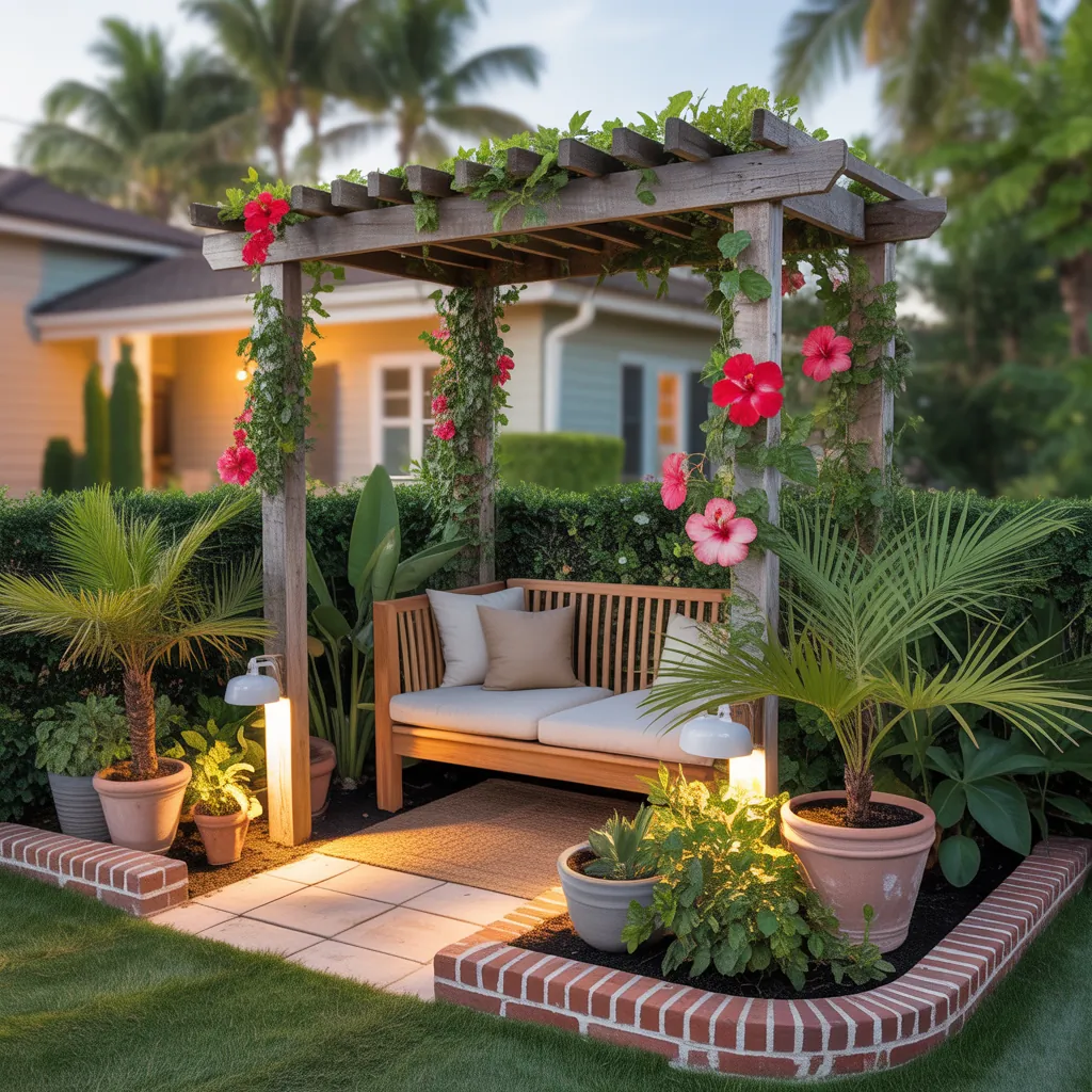 small tropical outdoor garden inspo