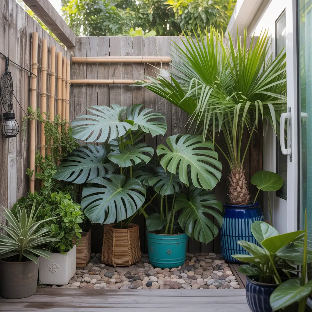 small tropical outdoor garden inspo