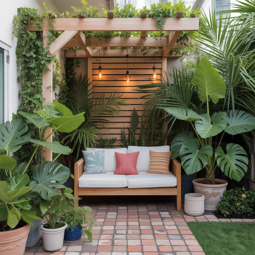 small tropical outdoor garden inspo
