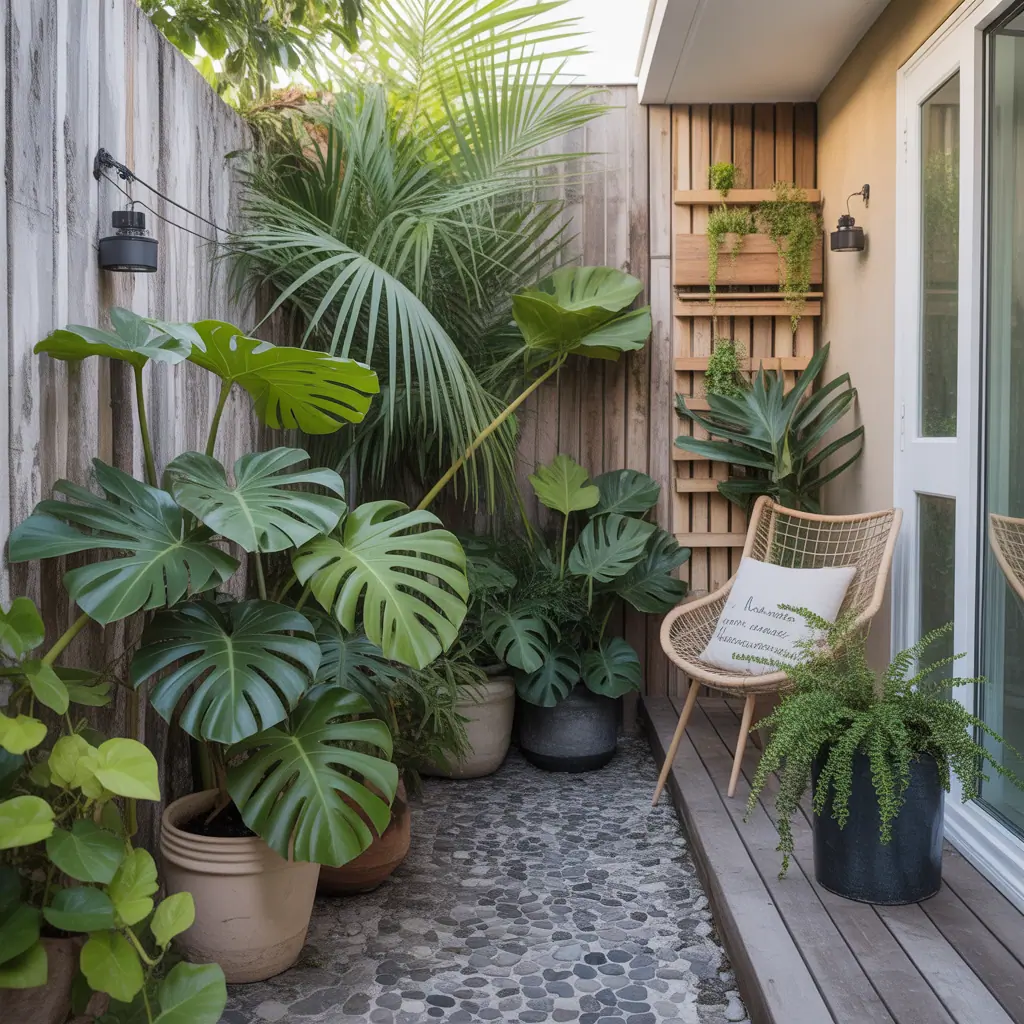 small tropical outdoor garden inspo