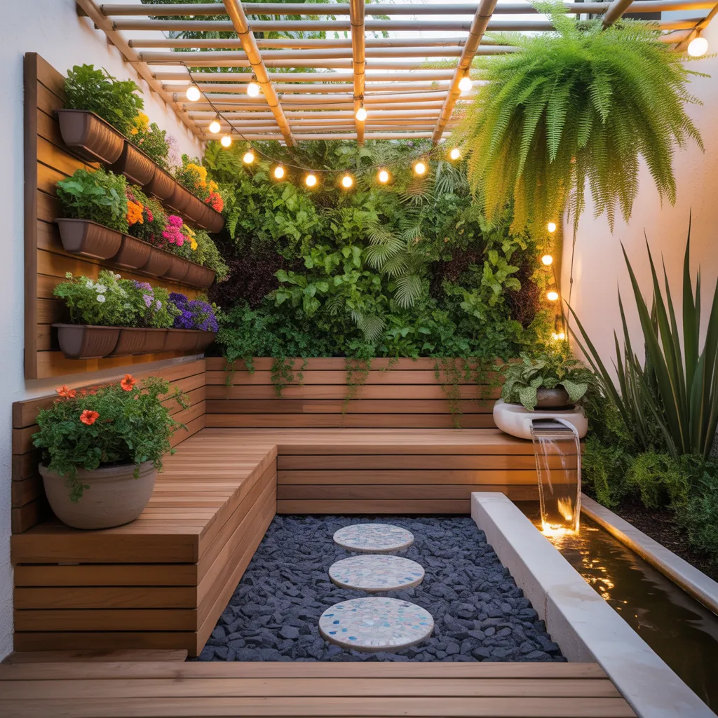 small tropical outdoor garden inspo