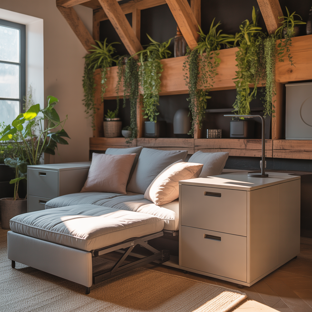sofa bed in office ideas