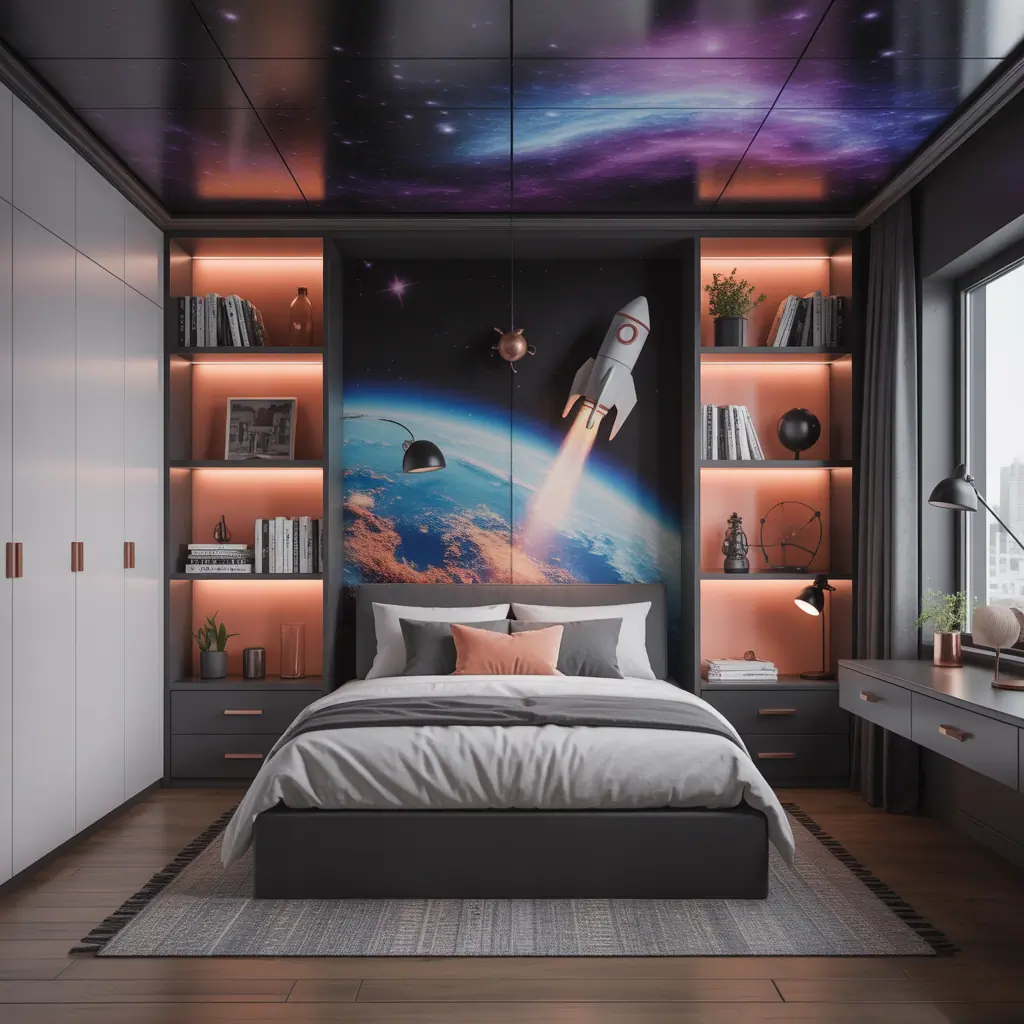 space bedroom ideas for adults
