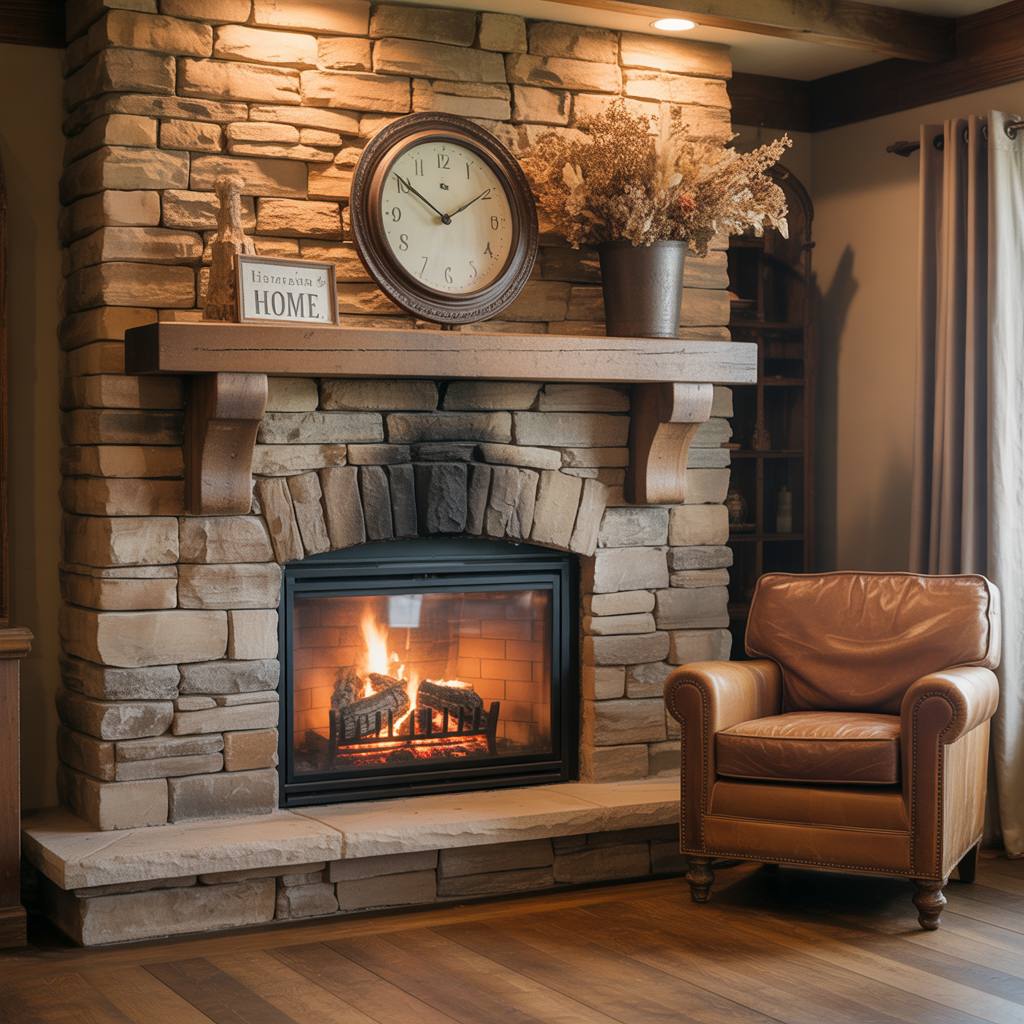 stone fireplace ideas living room