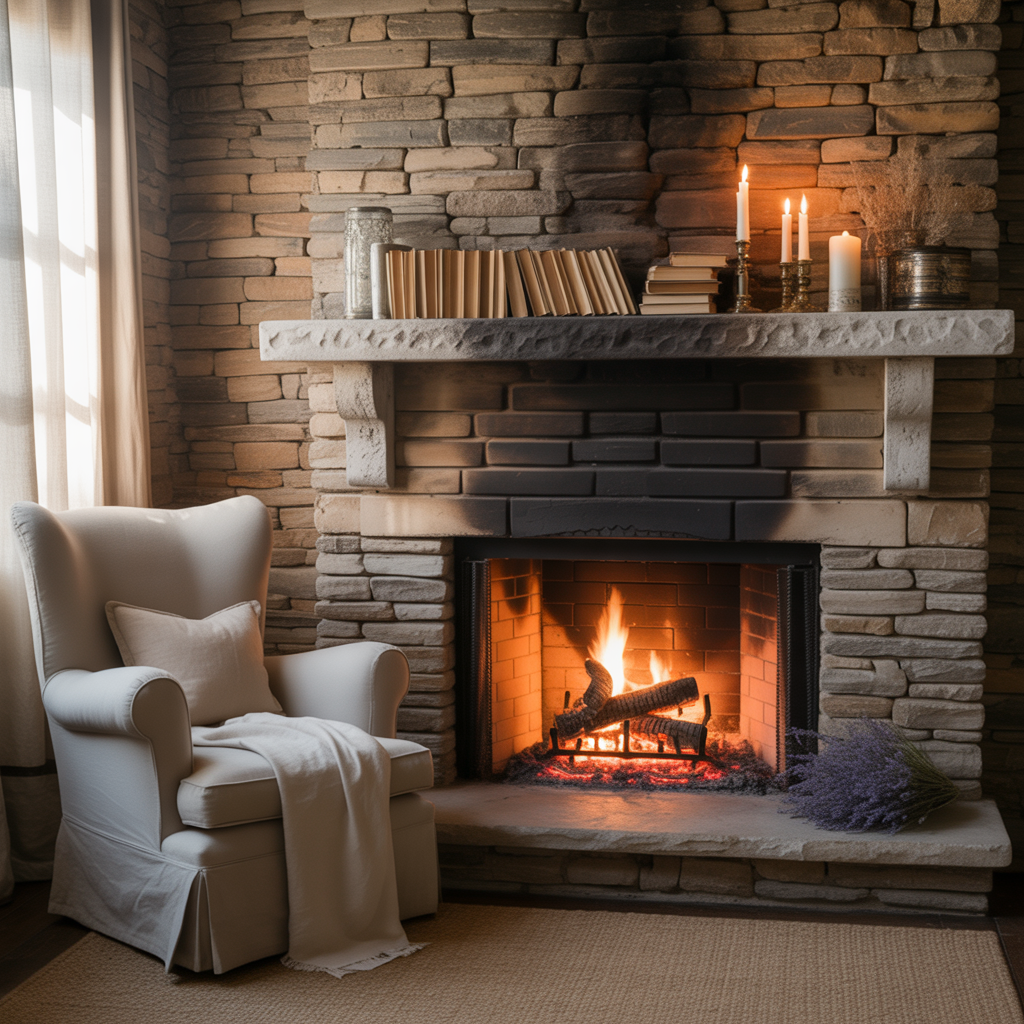 stone fireplace ideas living room