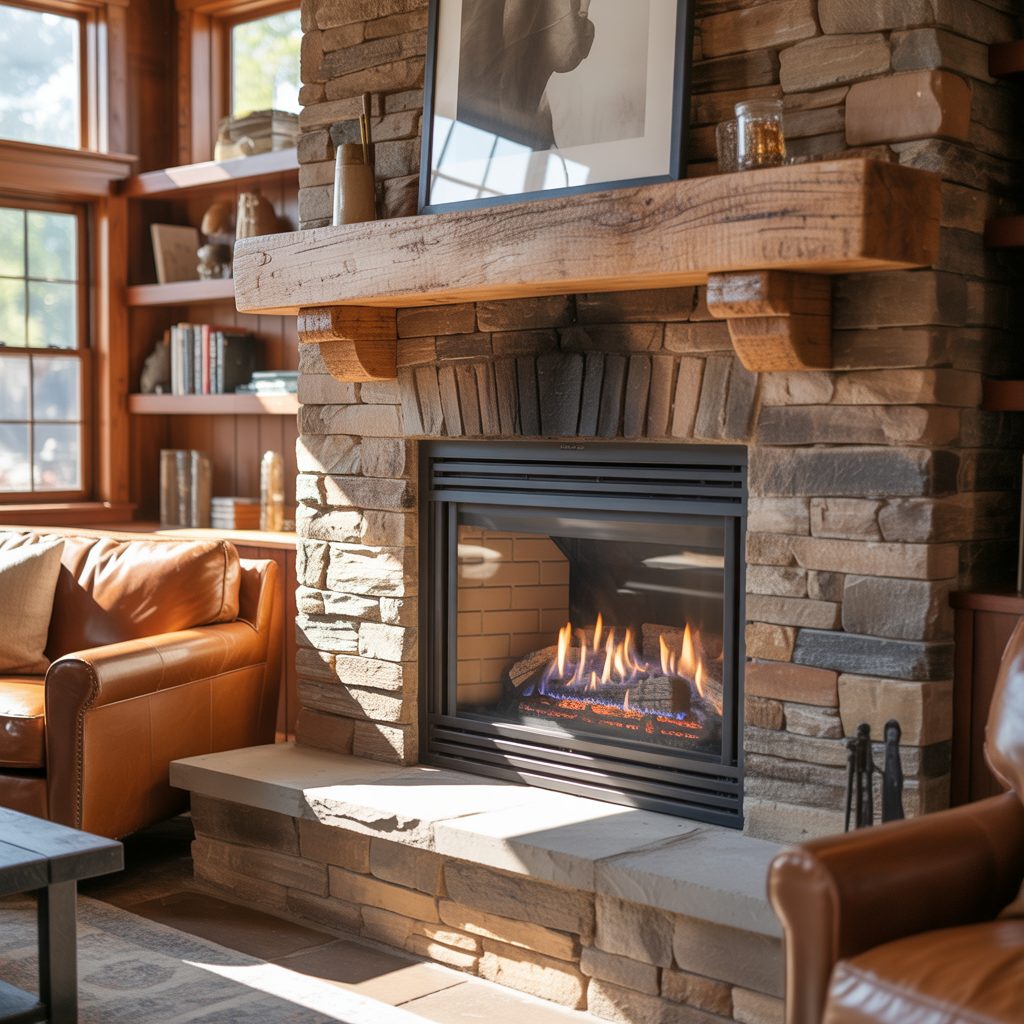 stone fireplace ideas living room