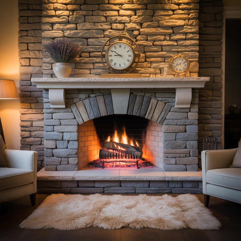 stone fireplace ideas living room