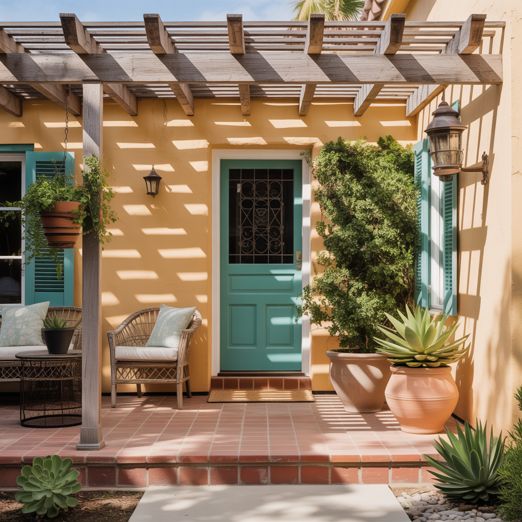 stucco front porch inspirations