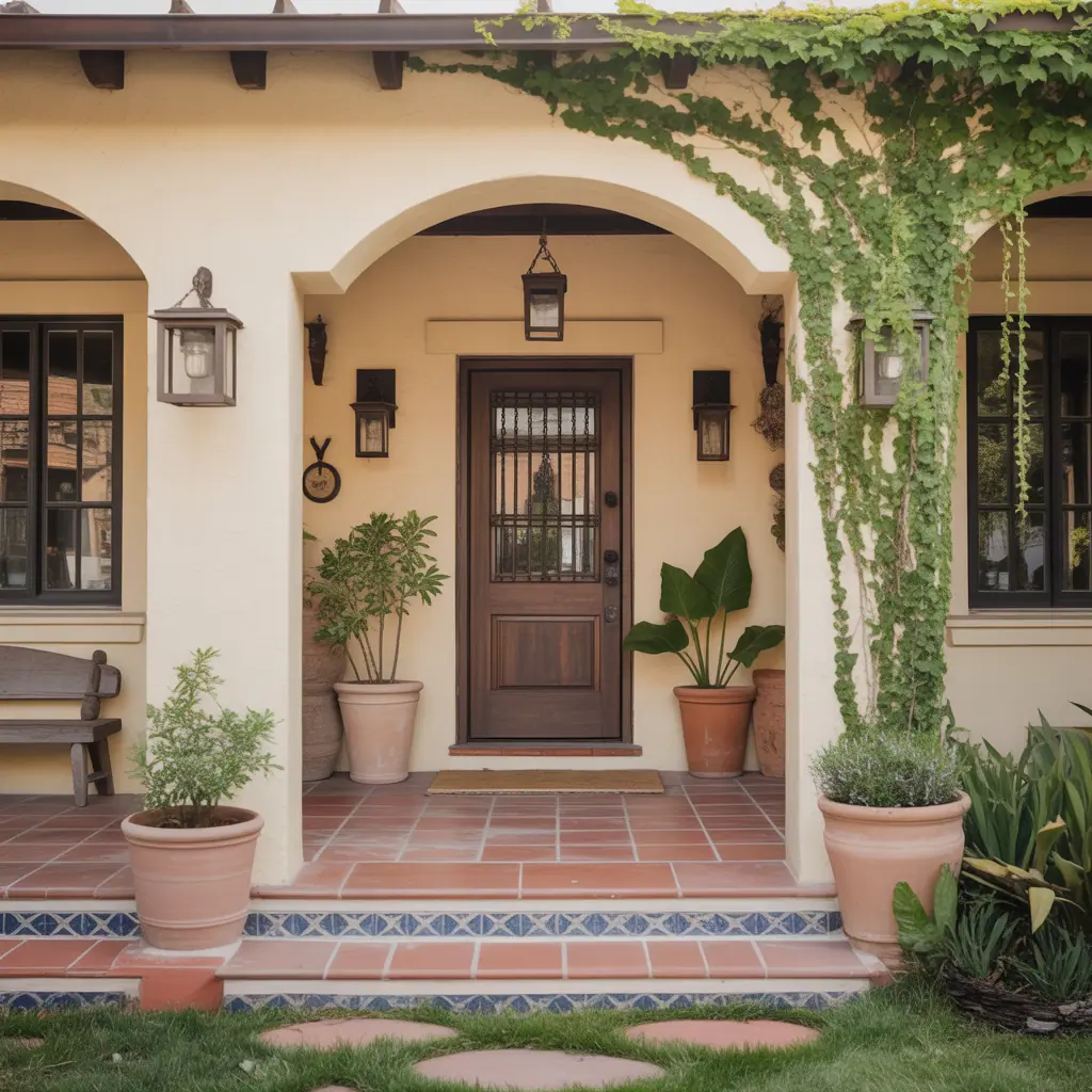 stucco front porch inspirations