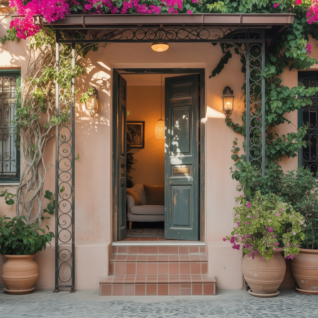 stucco front porch inspirations