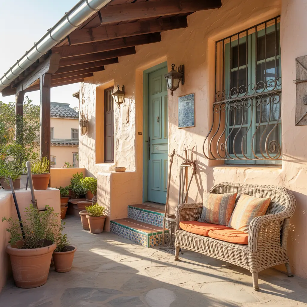 stucco front porch inspirations