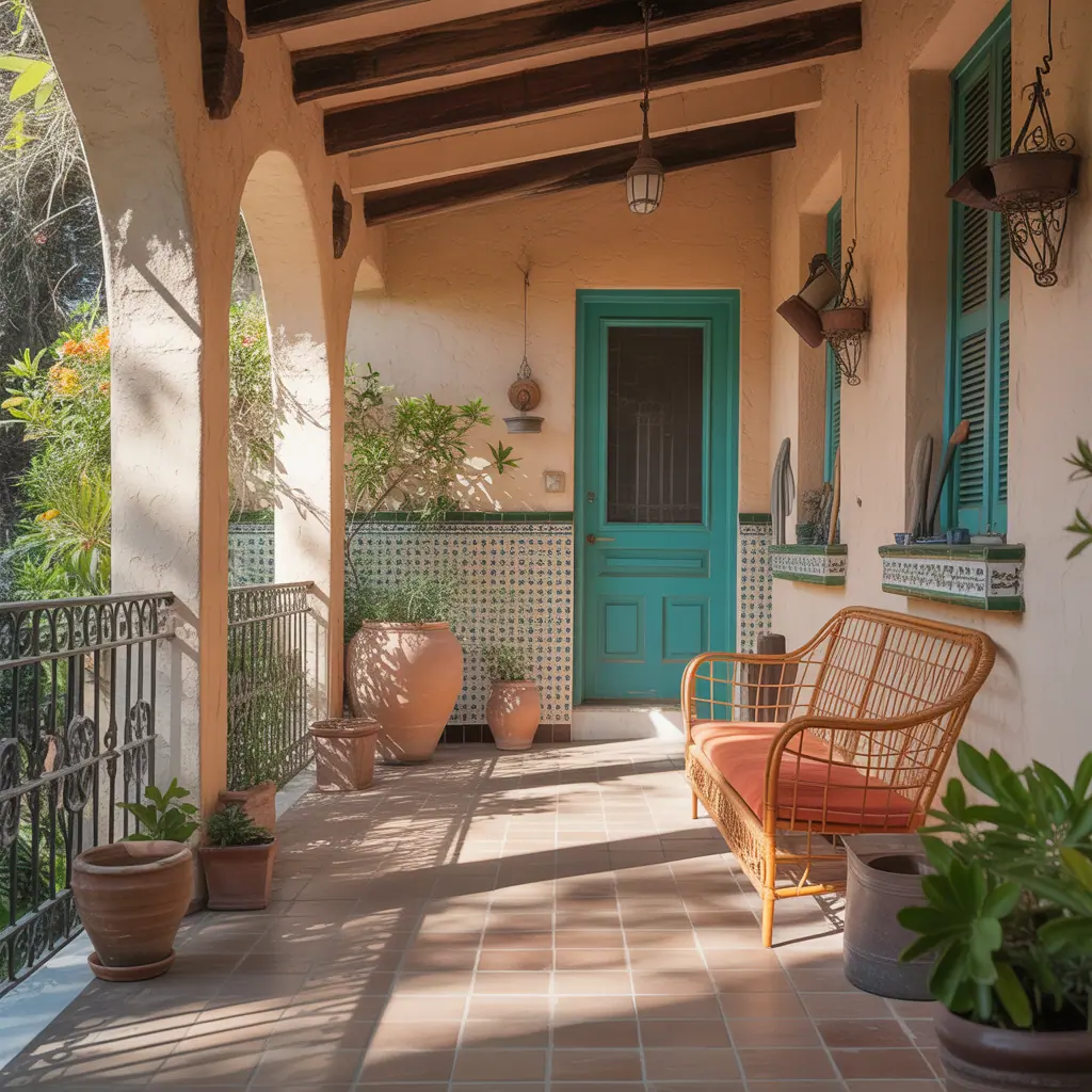 stucco front porch inspirations