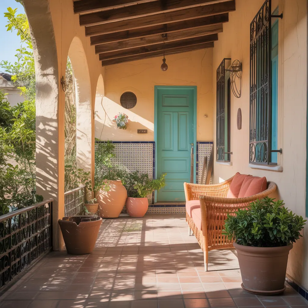 stucco front porch inspirations