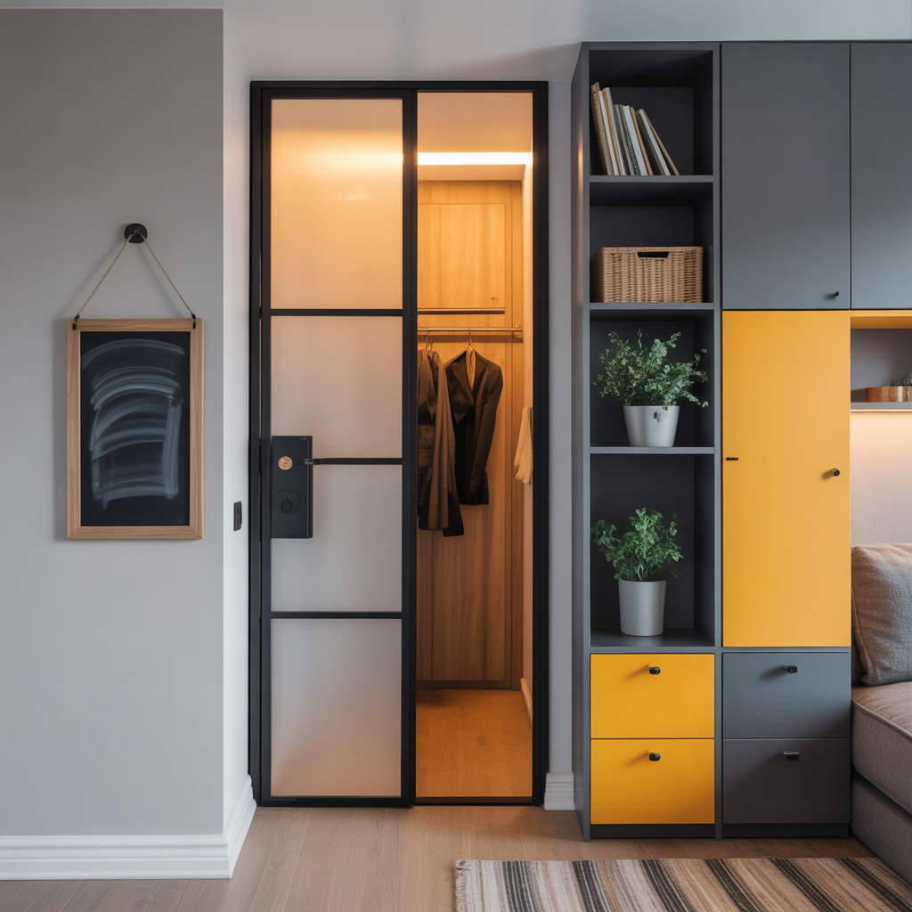 studio apartment door design ideas