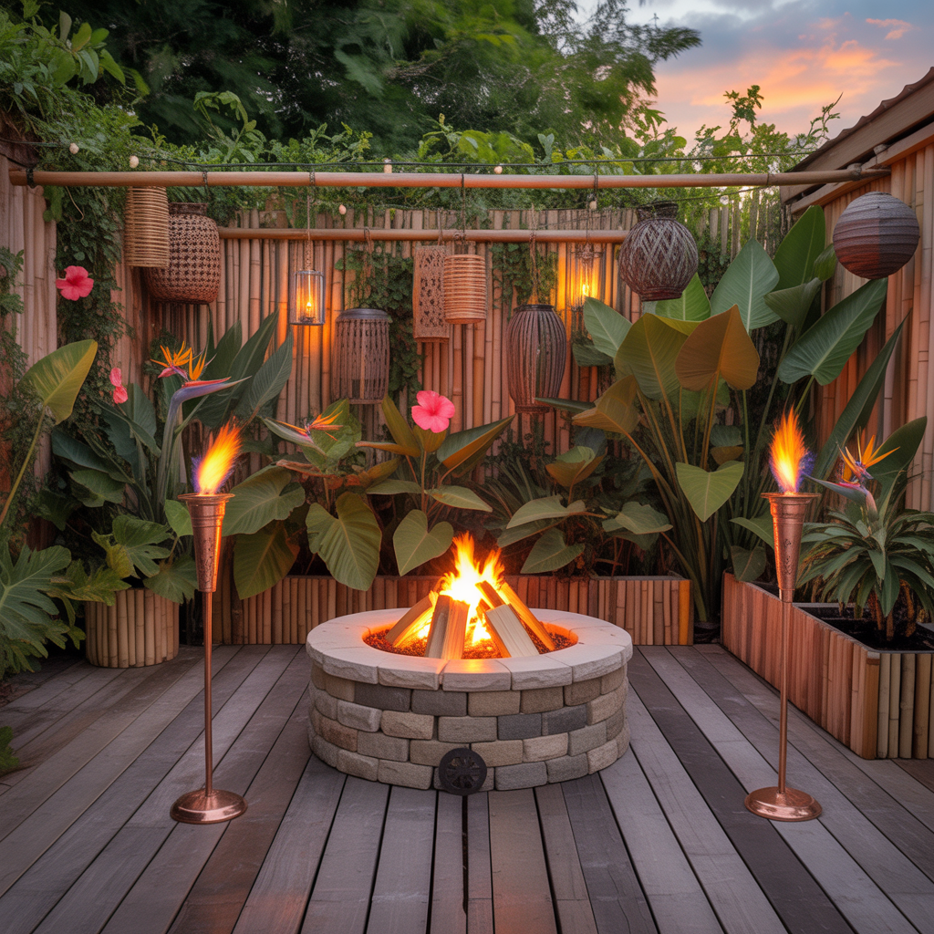 tiki torch ideas decoration