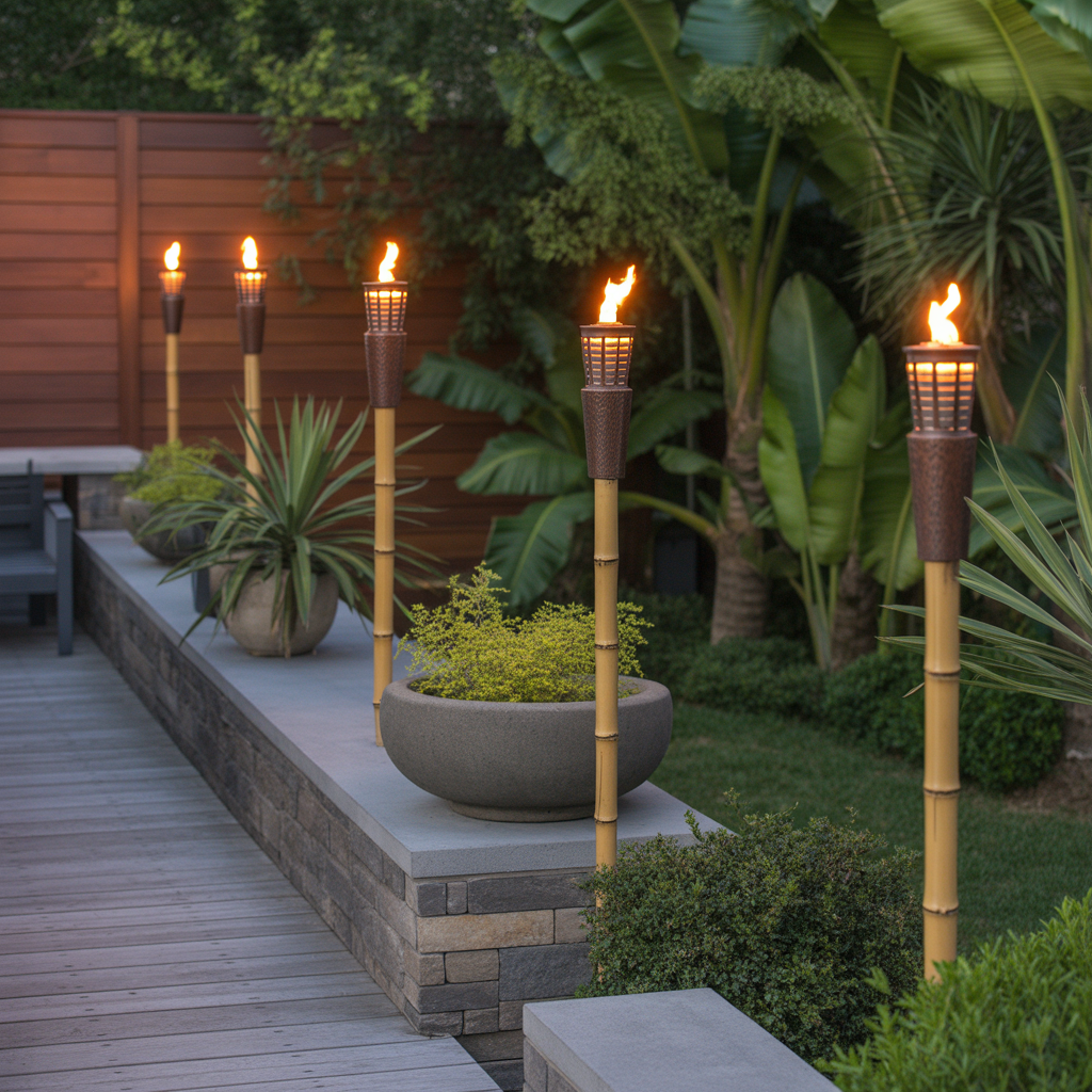 tiki torch ideas decoration
