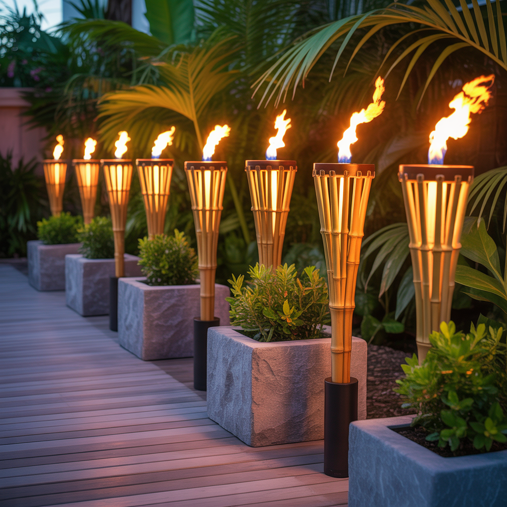 tiki torch ideas decoration