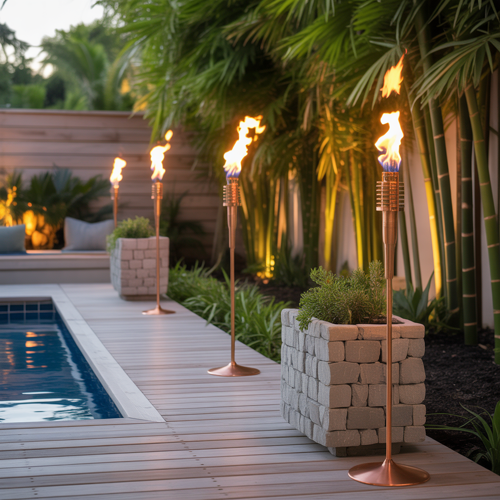 tiki torch ideas decoration