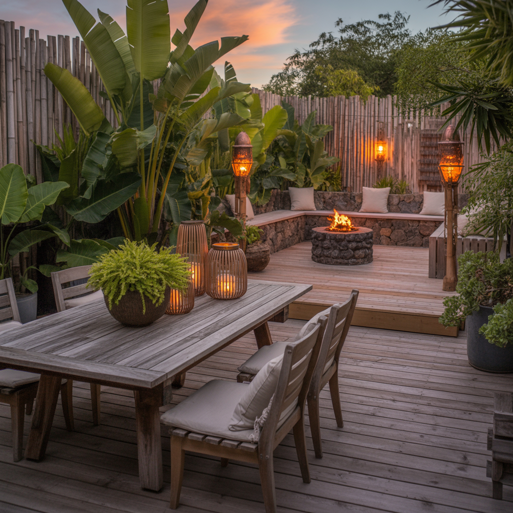 tiki torch ideas decoration