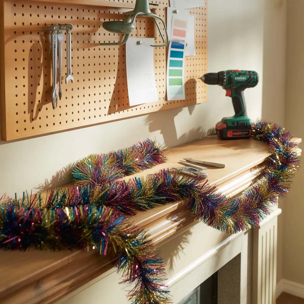 tinsel garland decorating ideas