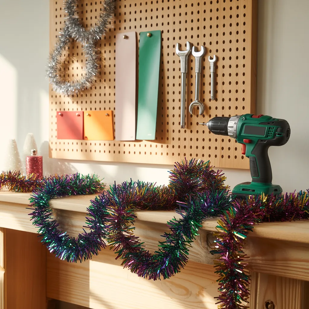 tinsel garland decorating ideas
