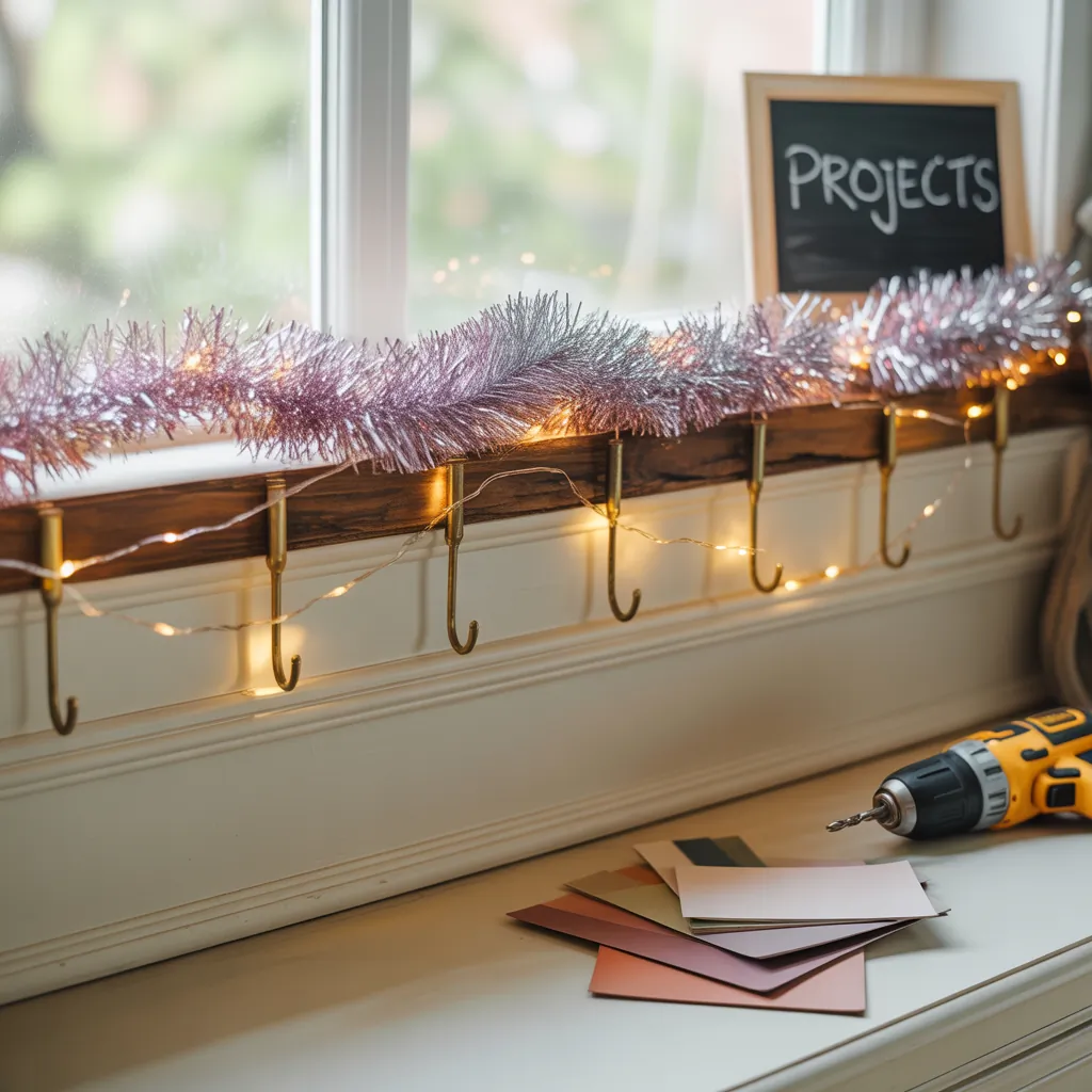 tinsel garland decorating ideas