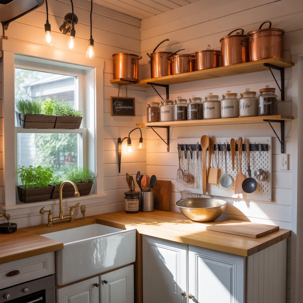 tiny cottage kitchen