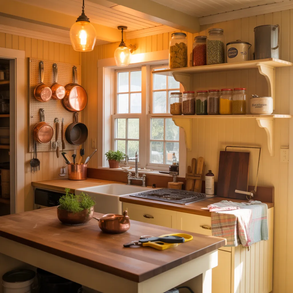 tiny cottage kitchen