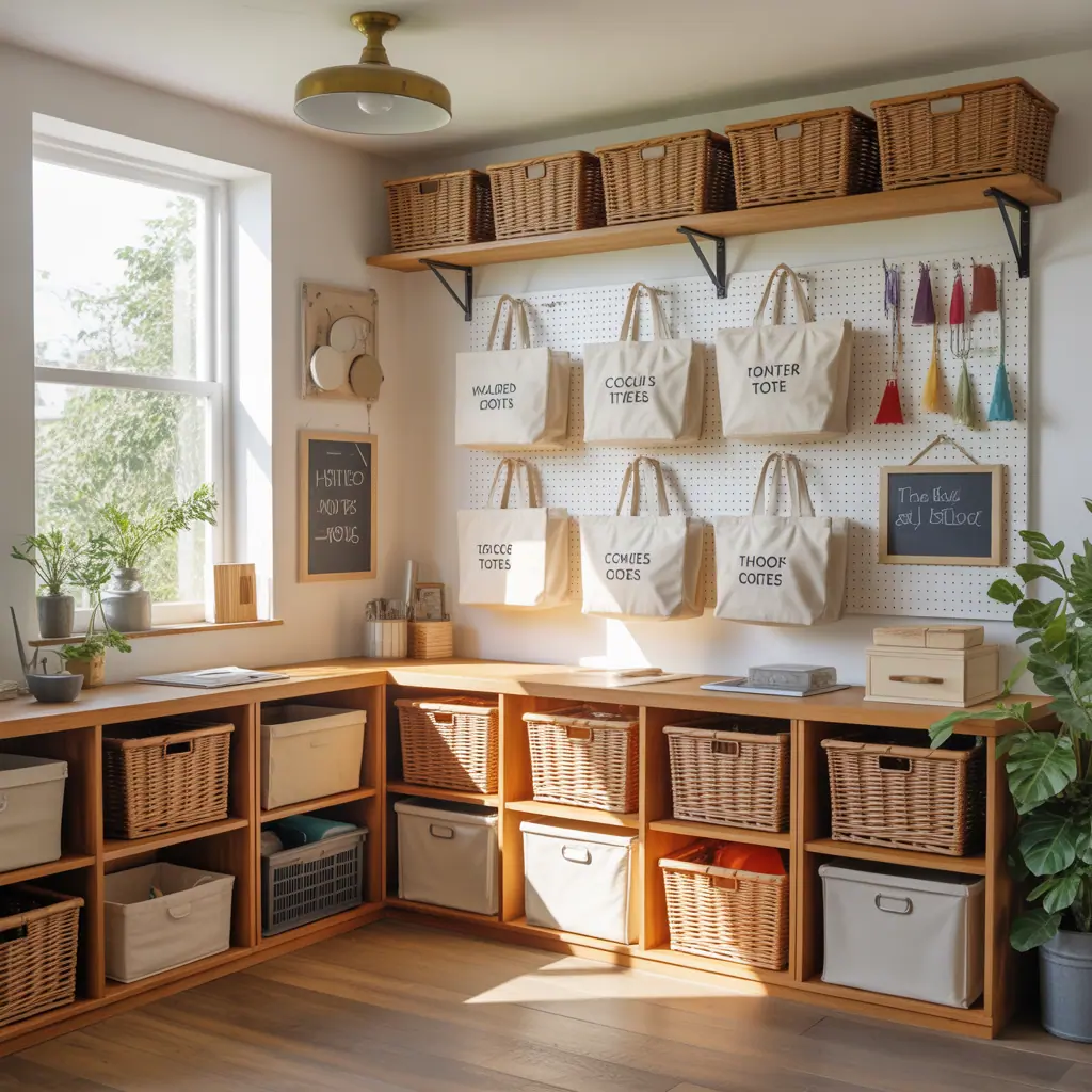 tote bags storage ideas