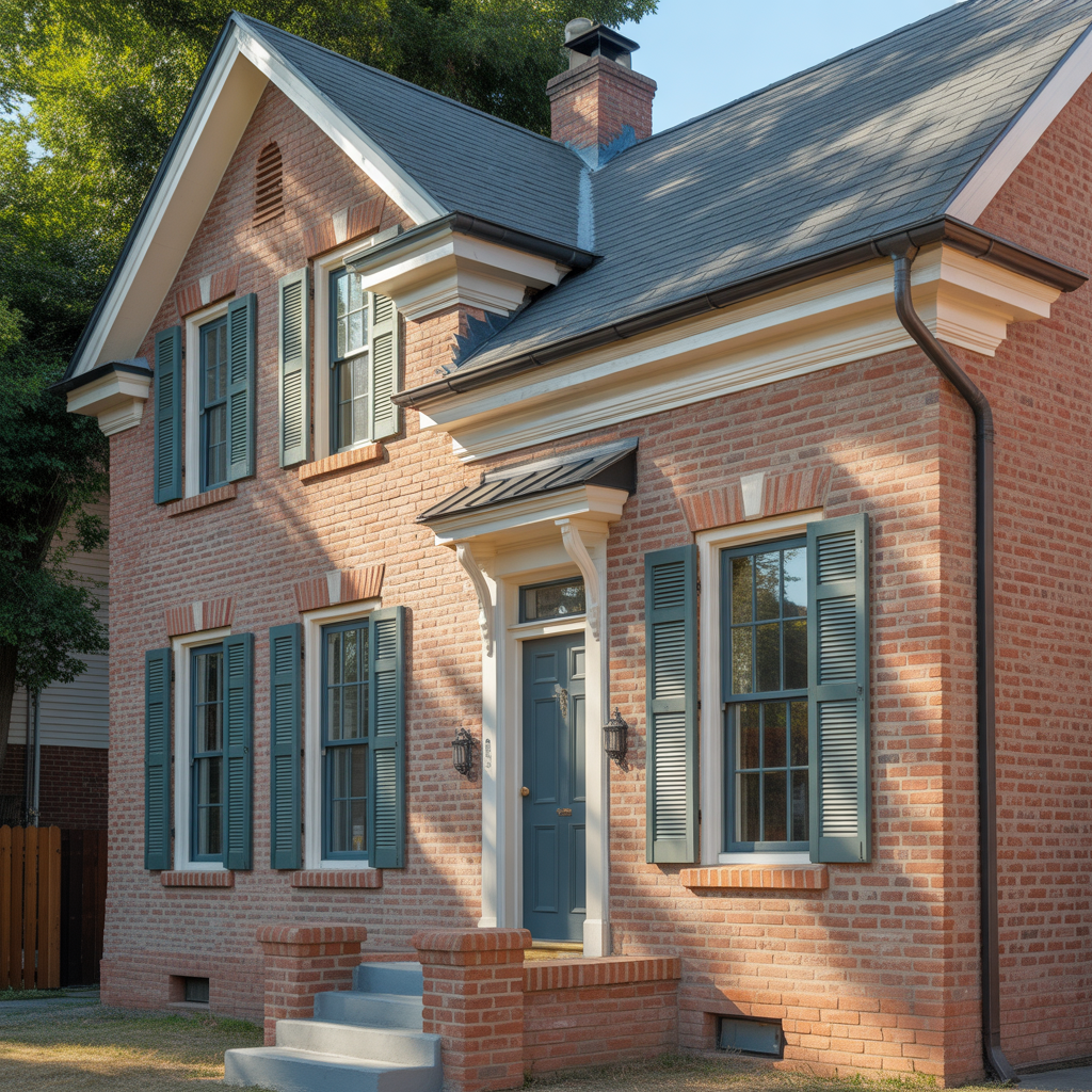 trim colors for red brick house ideas