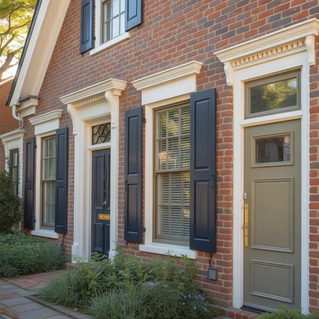 trim colors for red brick house ideas