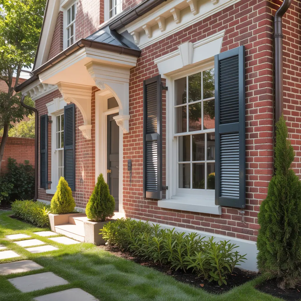 trim colors for red brick house ideas