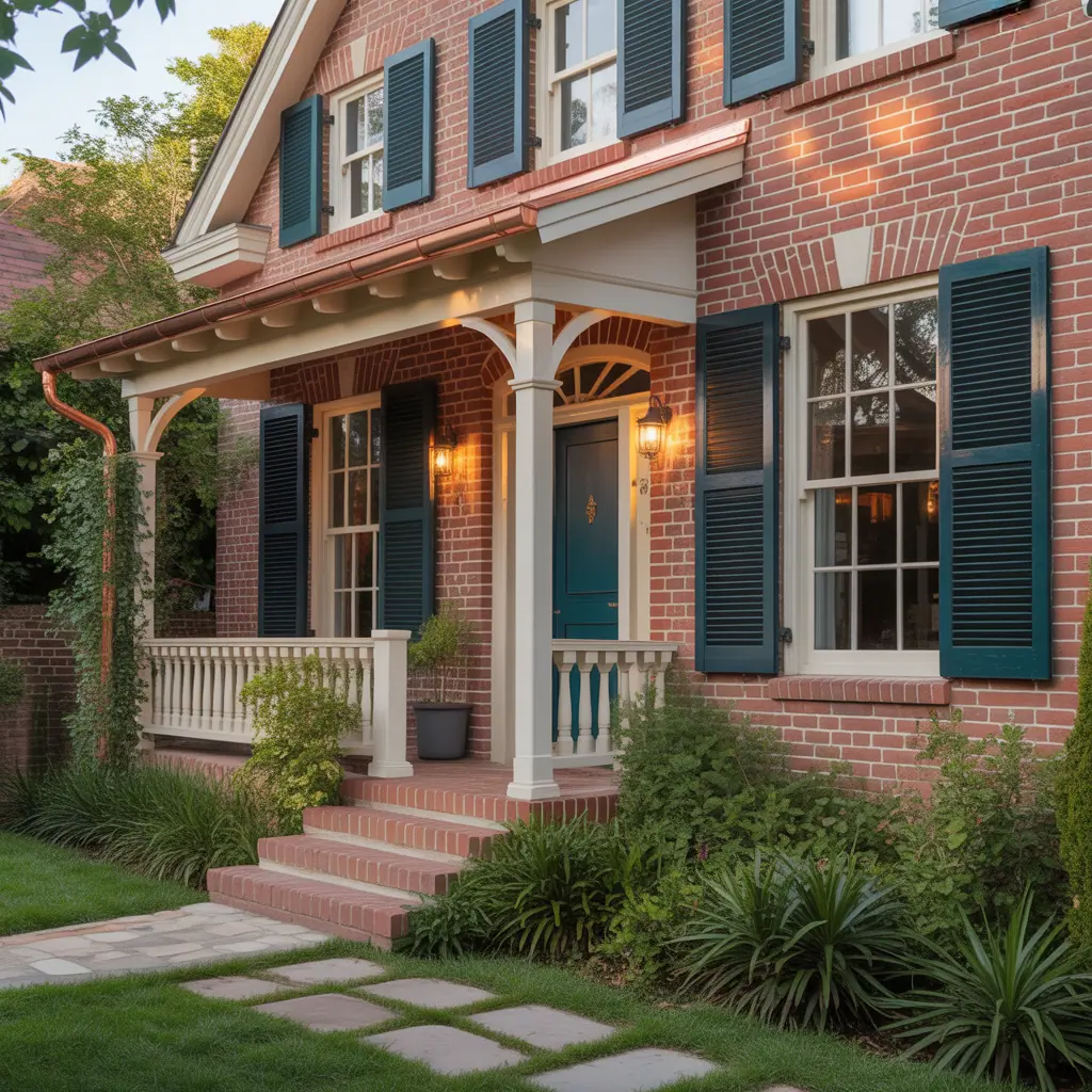 trim colors for red brick house ideas