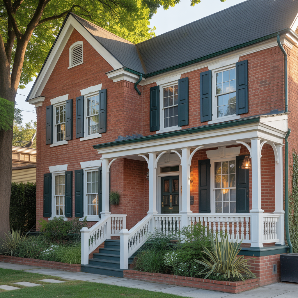 trim colors for red brick house ideas